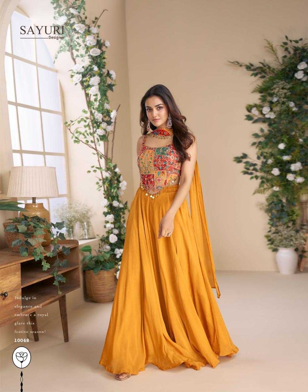 Chinon Silk  Embroidered Lehenga